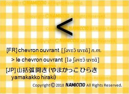 chevron ouvrant chevron ouvrant